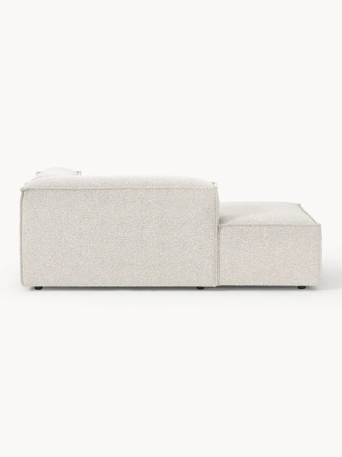 Sofás>Westwing Collection Diván rinconero modular en tejido bouclé Lennon Bouclé blanco Off White