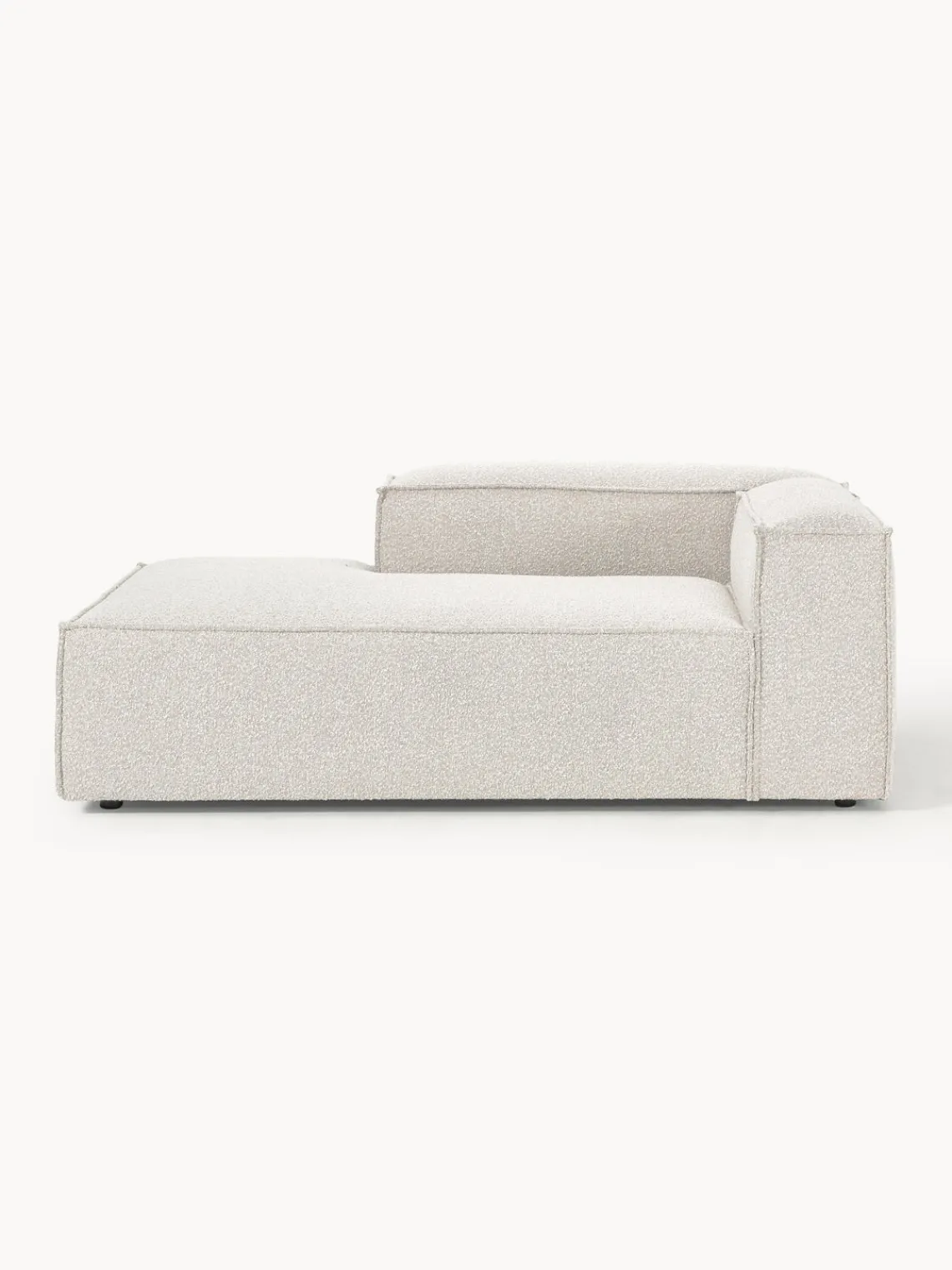 Sofás>Westwing Collection Diván rinconero modular en tejido bouclé Lennon Bouclé blanco Off White