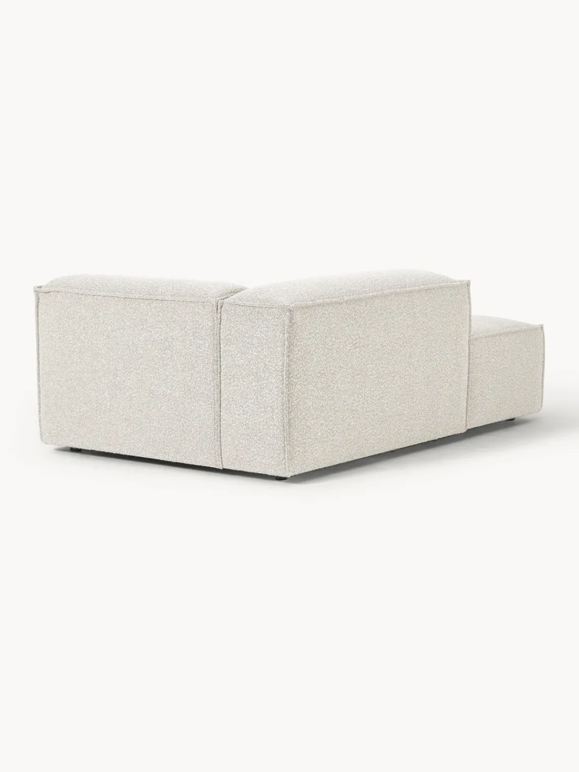 Sofás>Westwing Collection Diván rinconero modular en tejido bouclé Lennon Bouclé blanco Off White