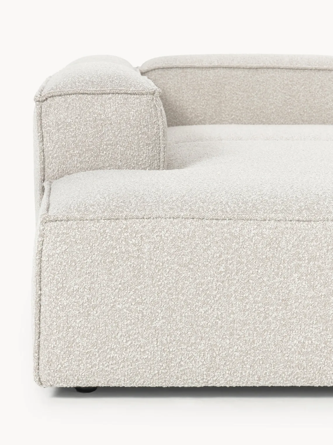 Sofás>Westwing Collection Diván rinconero modular en tejido bouclé Lennon Bouclé blanco Off White