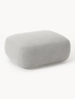 Reposapiés|Sofás></noscript>Westwing Collection Diván sofá en tejido bouclé Sofia Bouclé gris claro