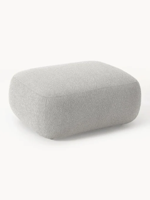 Reposapiés|Sofás>Westwing Collection Diván sofá en tejido bouclé Sofia Bouclé gris claro