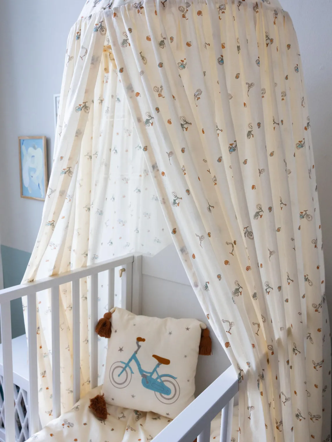 Cunas Para Bebé|Cunas Para Bebé>Cam Cam Copenhagen Dosel para cama de algodón ecológico Bicycles Bicicletas