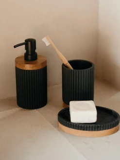 Best Dosificador de jabón con adorno de madera Laura Dispensador De Jabón Y Jaboneras|Jarrones