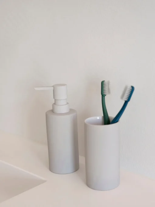 Dispensador De Jabón Y Jaboneras|Jarrones>Zone Denmark Dosificador de jabón de porcelana Solo Gris claro