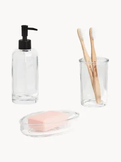 New Dosificador de jabón de vidrio Clear Dispensador De Jabón Y Jaboneras|Jarrones