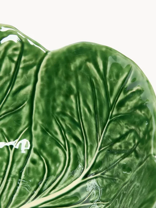 Cuencos Y Platos De Servir|Vajillas Completas>BORDALLO PINHEIRO Ensaladera artesanal Cabbage Verde oscuro, blanco Off White