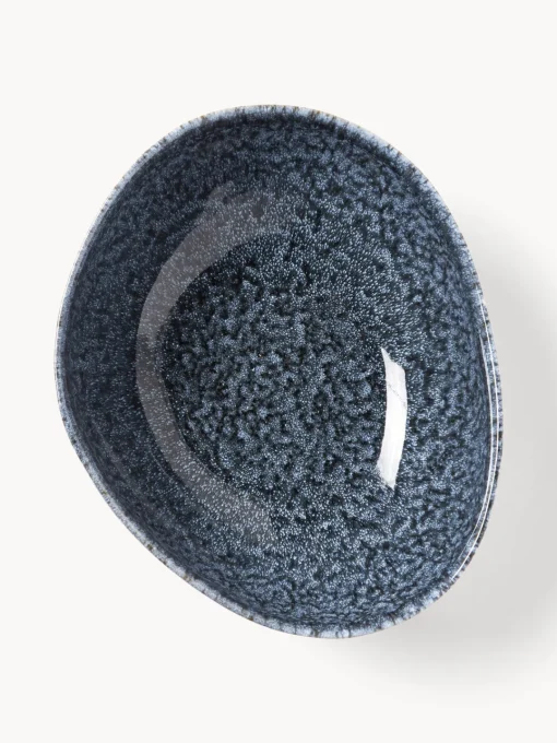 Cuencos Y Platos De Servir|Vajillas Completas>Westwing Collection Ensaladera artesanal en forma orgánica Macey Tonos grises azulados brillantes