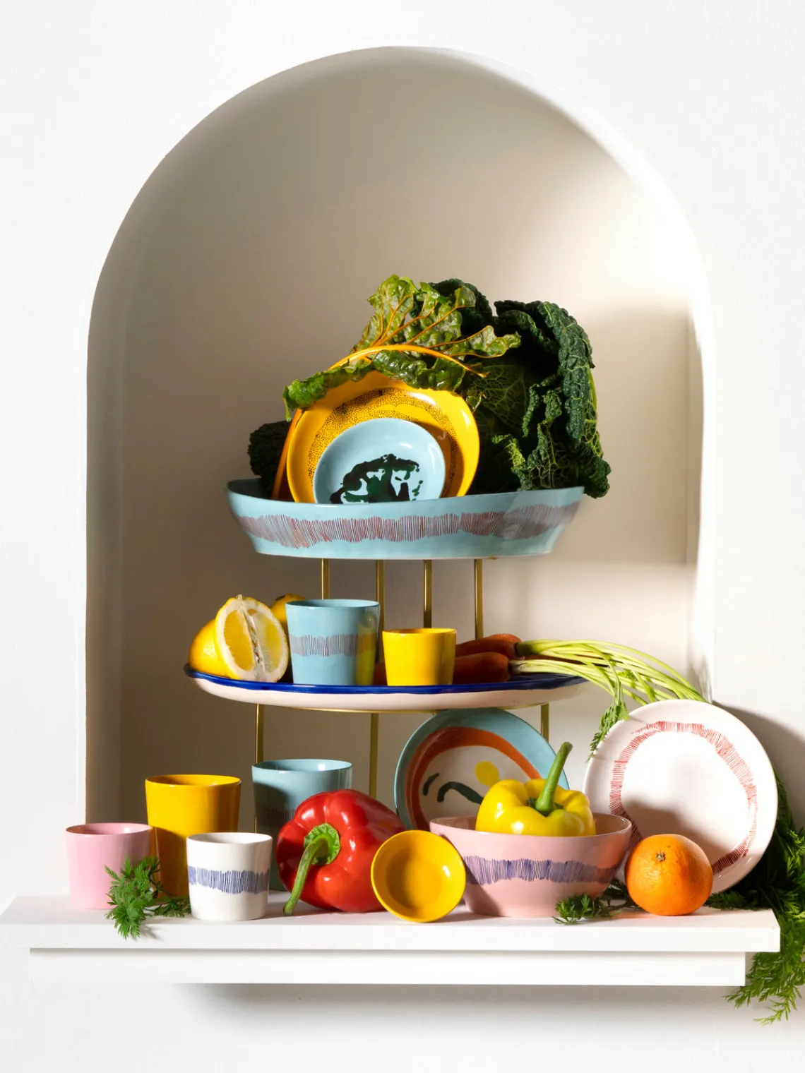 Clearance Ensaladera con esmalte reactivo Feast Cuencos Y Platos De Servir|Vajillas Completas