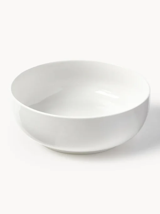 Boles Y Tazones|Vajillas Completas>Westwing Collection Ensaladera de porcelana Nessa Blanco Off White brillante