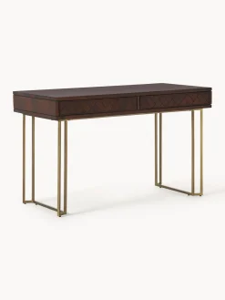 New Escritorio de madera de mango con diseño de espiga Luca Escritorios|Escritorios