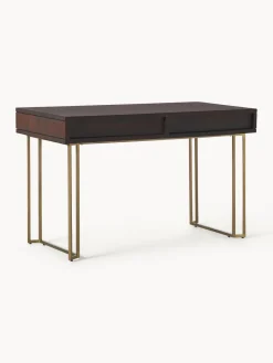 New Escritorio de madera de mango con diseño de espiga Luca Escritorios|Escritorios