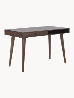 Escritorios|Escritorios>Westwing Collection Escritorio de madera maciza con cajón Tova Madera de mango