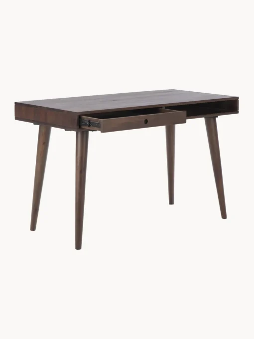Escritorios|Escritorios>Westwing Collection Escritorio de madera maciza con cajón Tova Madera de mango