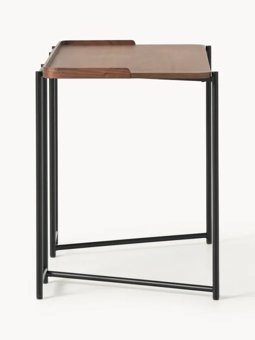 Escritorios|Escritorios>Westwing Collection Escritorio de madera Renee Madera de nogal, negro