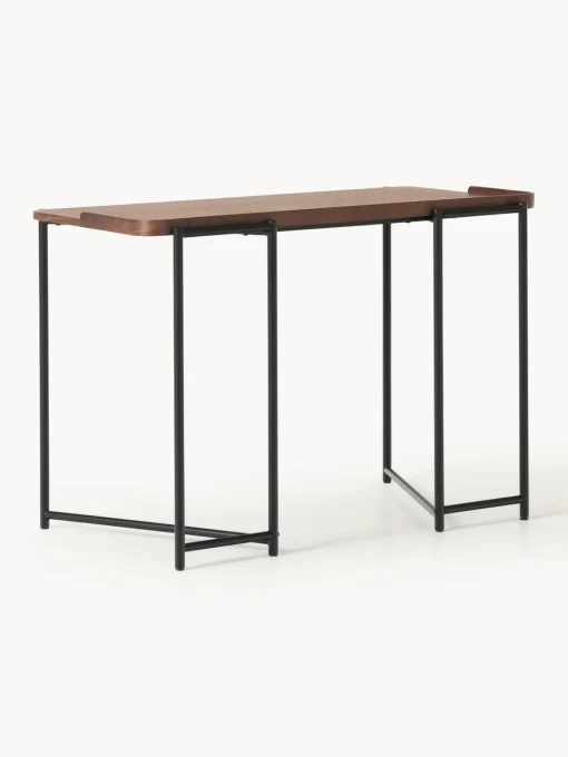 Escritorios|Escritorios>Westwing Collection Escritorio de madera Renee Madera de nogal, negro