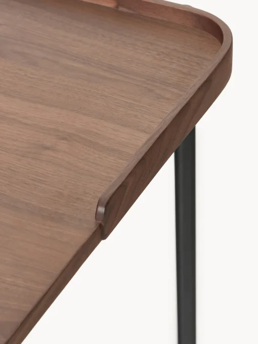 Escritorios|Escritorios>Westwing Collection Escritorio de madera Renee Madera de nogal, negro
