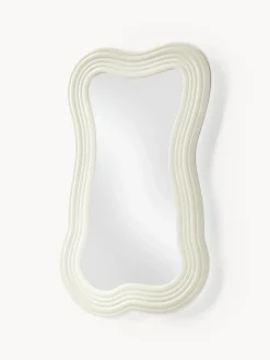 Jarrones|Espejos De Pared></noscript>Westwing Collection Espejo de pared con marco ondulado Cosimo Beige claro