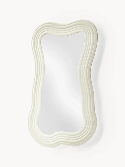 Jarrones|Espejos De Pared>Westwing Collection Espejo de pared con marco ondulado Cosimo Beige claro