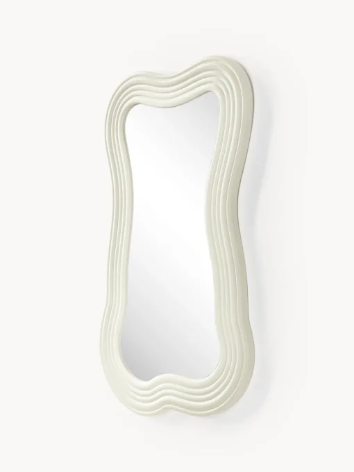 Jarrones|Espejos De Pared>Westwing Collection Espejo de pared con marco ondulado Cosimo Beige claro