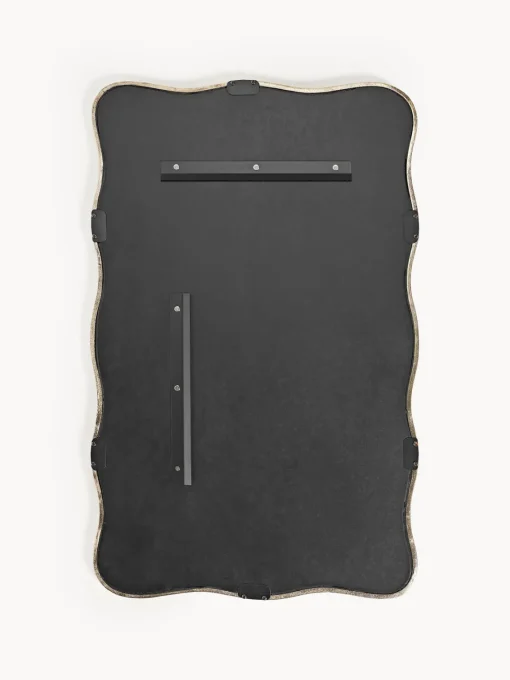 Jarrones|Espejos De Pared>Westwing Collection Espejo de pared con marco de metal ondulado Reggie Dorado