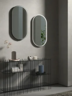 Espejos De Pared|Espejos De Pared>Vanita&Casa Espejo de pared ovalado con iluminación LED Avior Blanco