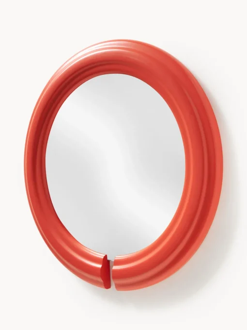Jarrones|Espejos De Pared>Westwing Collection Espejo de pared redondo Mael Rojo coral