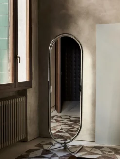 Clearance Espejo de pie ovalado de diseño Verner Panton System 1-2-3 Espejos De Cuerpo Entero|Espejos De Pie