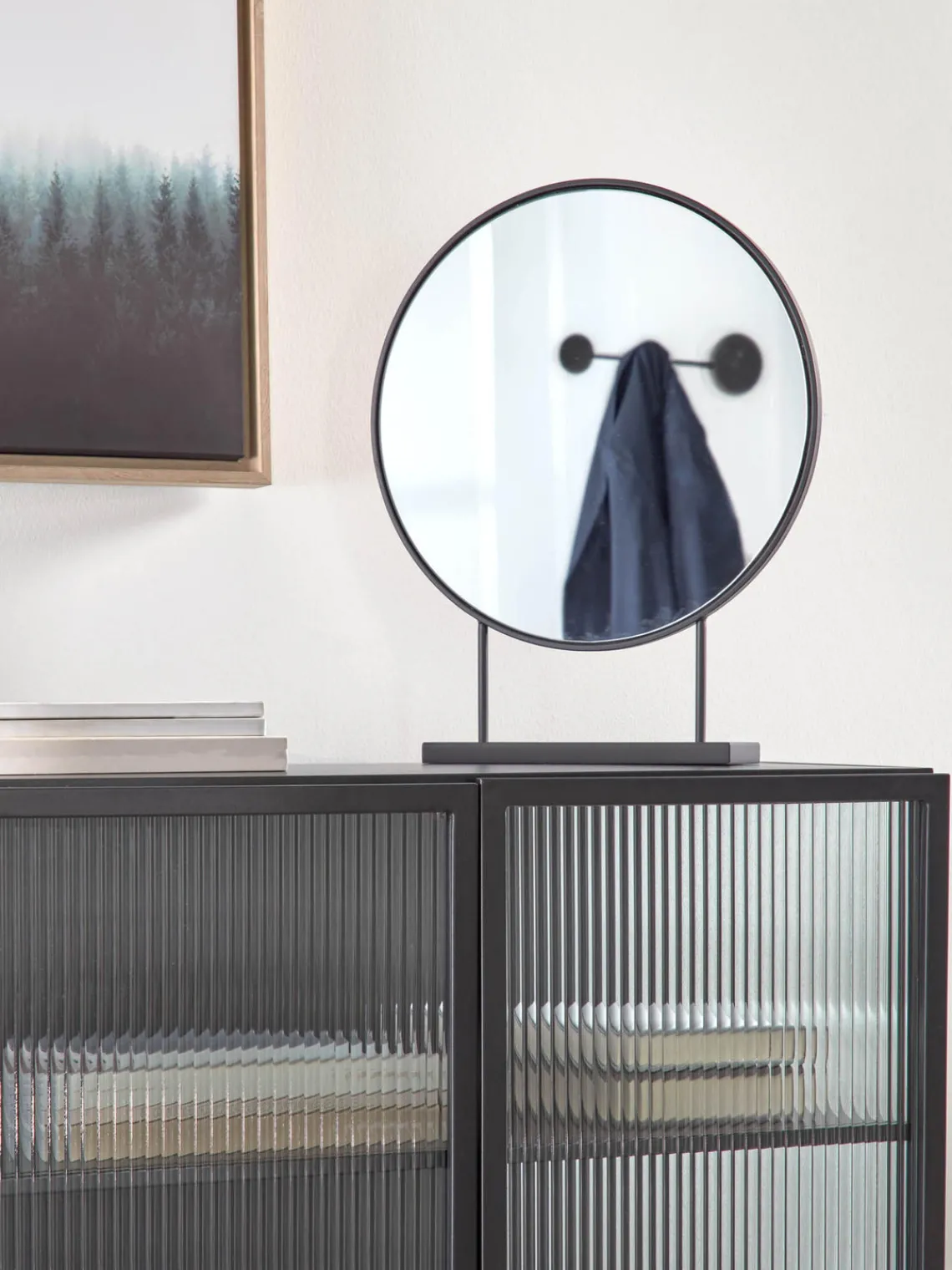 Clearance Espejo de pie redondo decorativo Libia Jarrones|Espejos De Maquillaje