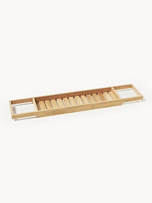 Accesorios De Baño|Jarrones>Westwing Collection Estante de bañera de bambú Kit Beige