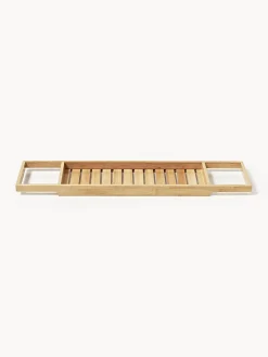 Accesorios De Baño|Jarrones>Westwing Collection Estante de bañera de bambú Kit Beige