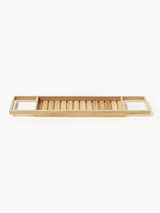 Accesorios De Baño|Jarrones>Westwing Collection Estante de bañera de bambú Kit Beige