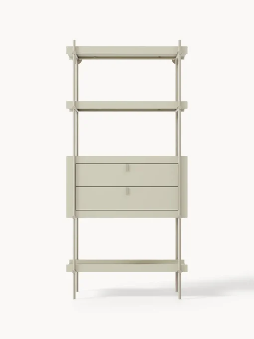 Librerías|Estanterías>Westwing Collection Estantería alta con cajones Rio Beige