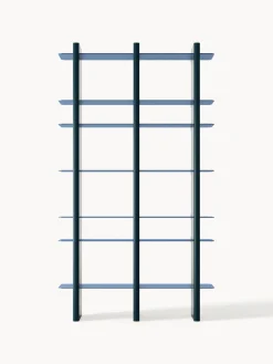 Librerías|Estanterías De Oficina></noscript>Westwing Collection Estantería alta con elementos de metal Rami Azul, azul petróleo
