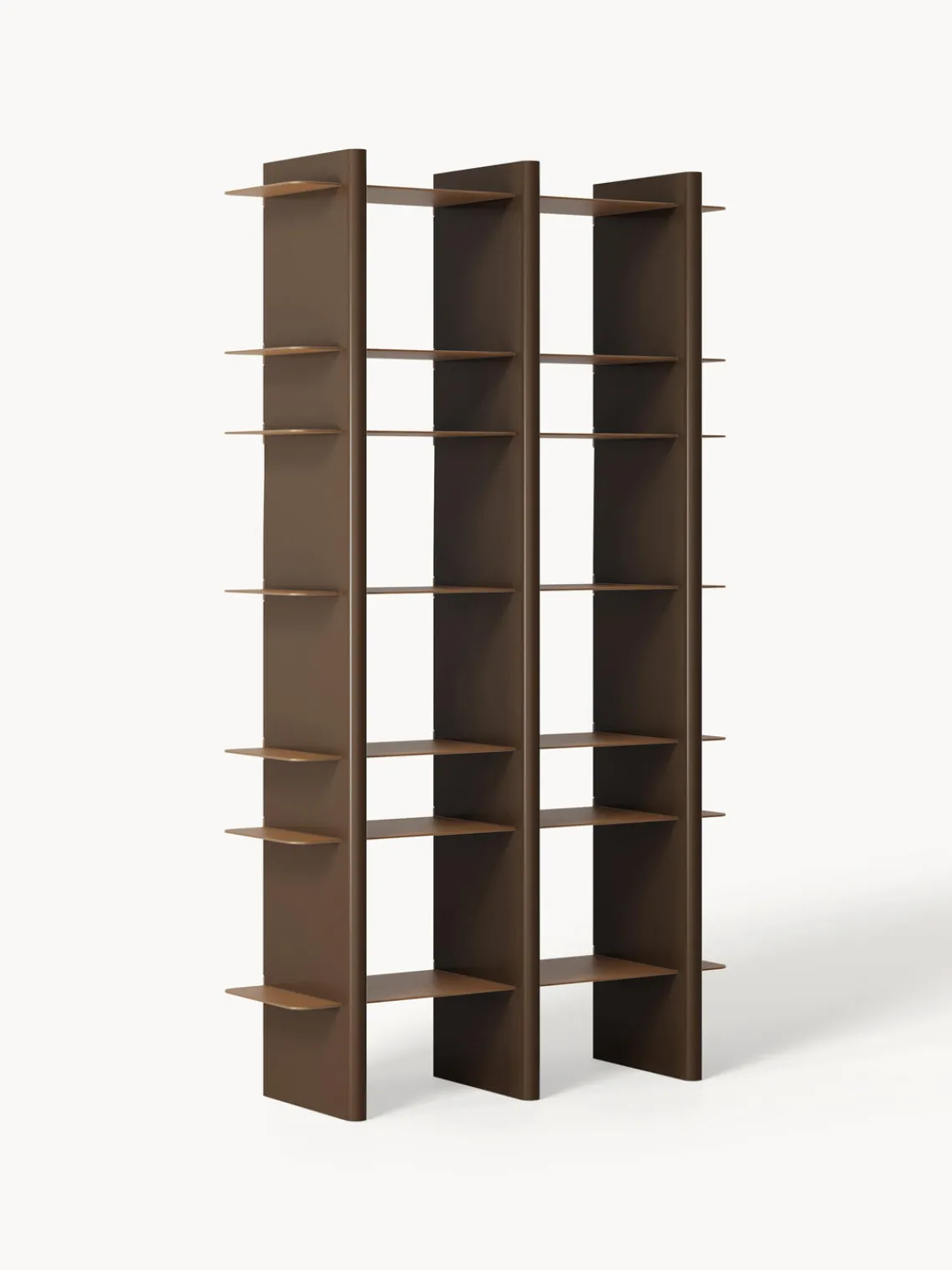 Librerías|Estanterías De Oficina>Westwing Collection Estantería alta con elementos de metal Rami Marrón claro, marrón