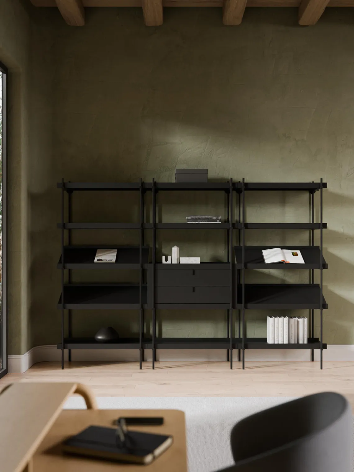 Outlet Estantería alta con marco inclinado Rio Librerías|Estanterías