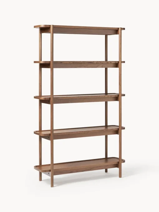 Librerías|Estanterías De Oficina>Westwing Collection Estantería alta de madera Libby Madera de roble oscura