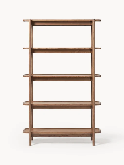 Librerías|Estanterías De Oficina>Westwing Collection Estantería alta de madera Libby Madera de roble oscura
