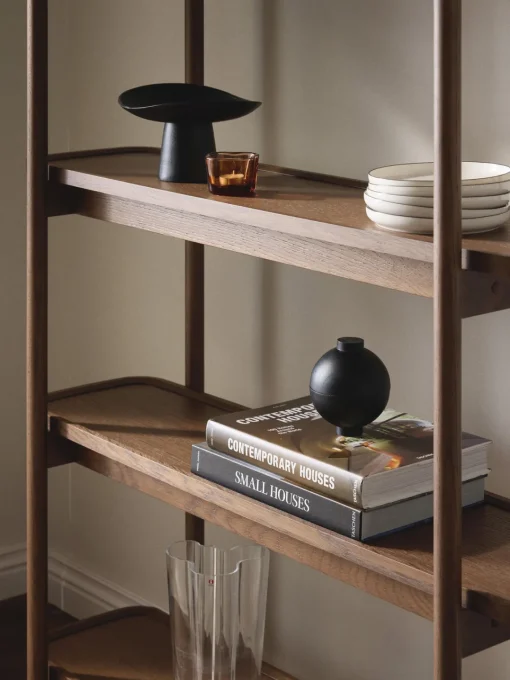 Librerías|Estanterías De Oficina>Westwing Collection Estantería alta de madera Libby Madera de roble oscura