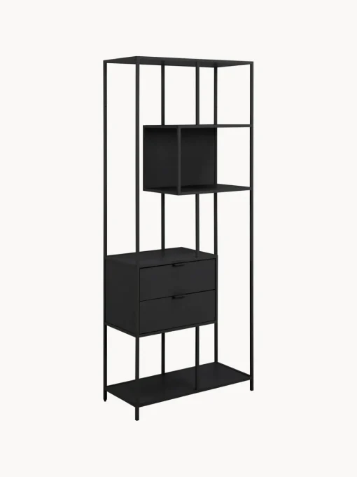 Librerías|Estanterías> Estantería alta Seaford Negro