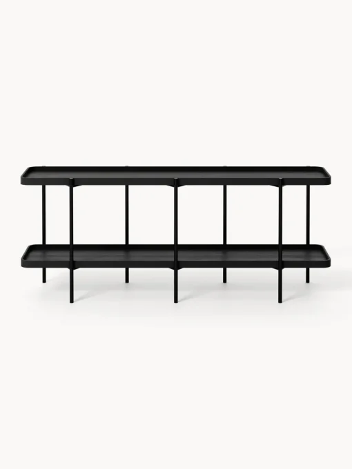 Librerías|Estanterías>Westwing Collection Estantería baja de madera Renee Negro