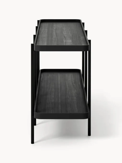 Librerías|Estanterías>Westwing Collection Estantería baja de madera Renee Negro