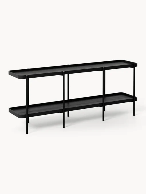 Librerías|Estanterías>Westwing Collection Estantería baja de madera Renee Negro
