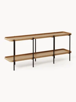 Librerías|Estanterías></noscript>Westwing Collection Estantería baja de madera Renee Madera de fresno, negro