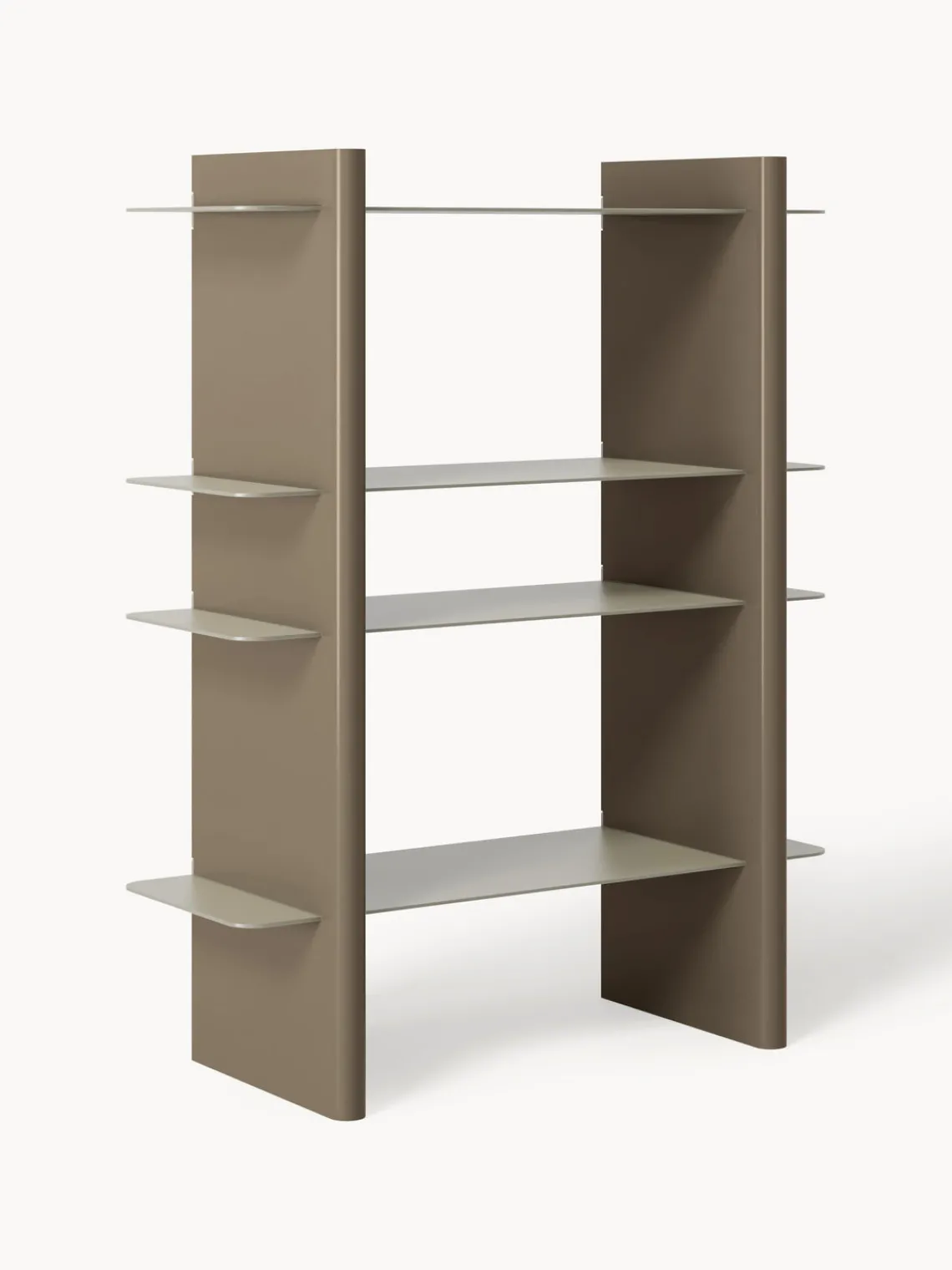 Librerías|Estanterías De Oficina>Westwing Collection Estantería con elementos de metal Rami Beige claro, greige