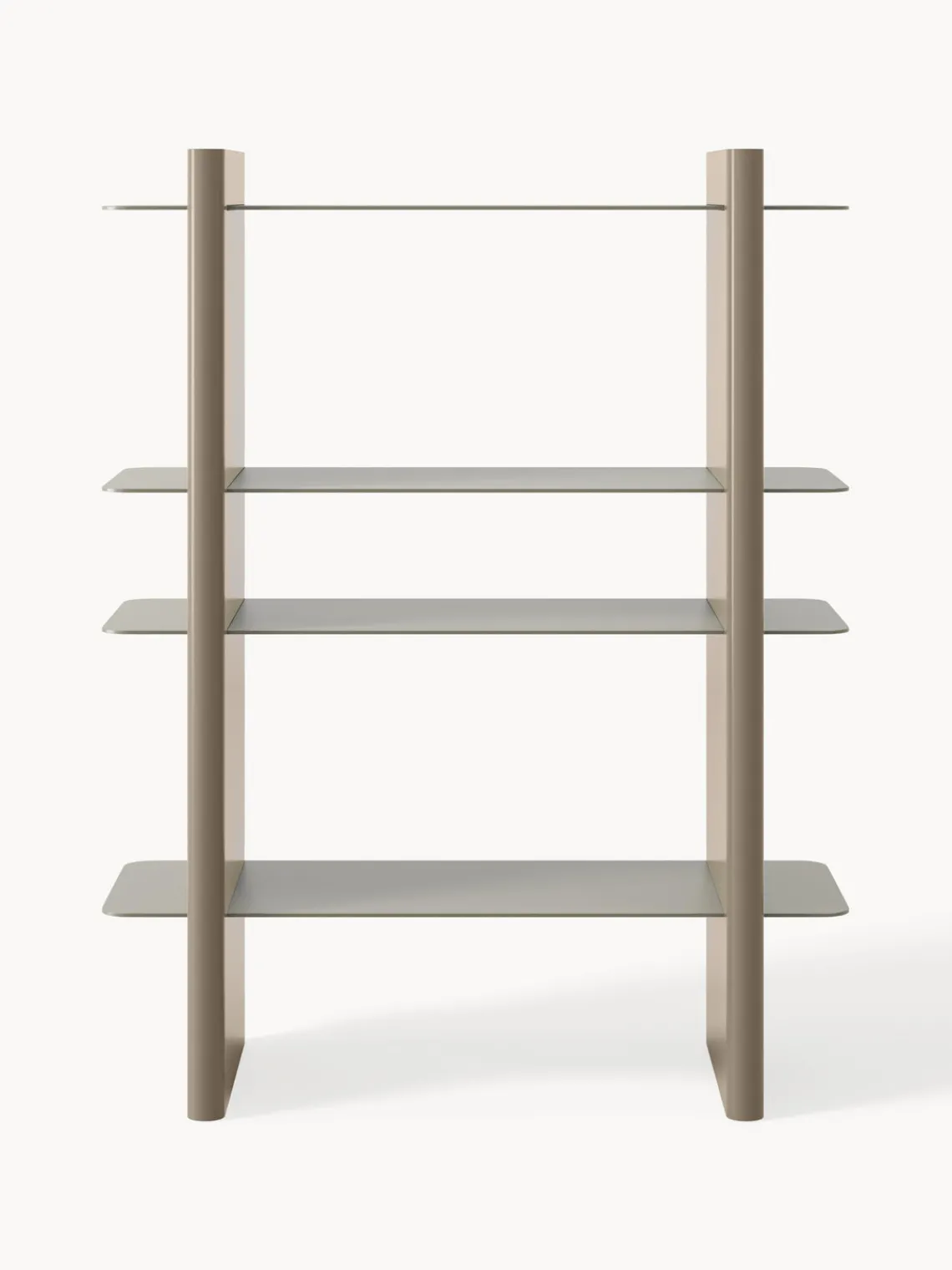 Librerías|Estanterías De Oficina>Westwing Collection Estantería con elementos de metal Rami Beige claro, greige