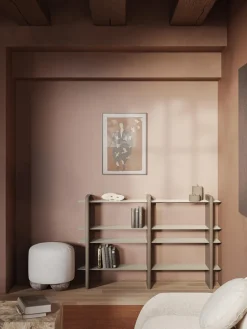 Librerías|Estanterías De Oficina></noscript>Westwing Collection Estantería con elementos de metal Rami Beige claro, greige