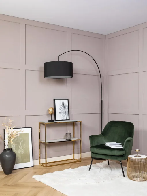 Discount Estantería con estantes de vidrio en look mármol Aruba Librerías|Estanterías