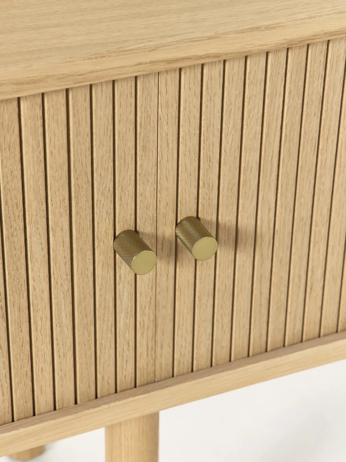 Librerías|Estanterías>Westwing Collection Estantería con frente acanalado Calary Madera de roble