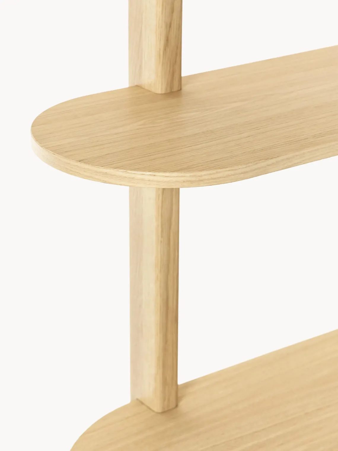 Librerías|Estanterías>Westwing Collection Estantería con frente acanalado Calary Madera de roble